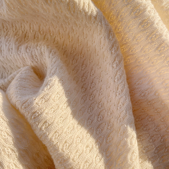 Konges Slojd – Fanga Fontana - Venti Pointelle Blanket GOTS – Antique White