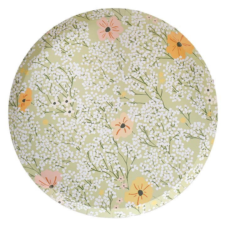 Ginger Ray - Floral Baby Shower - Paper Plates (8 Pack)