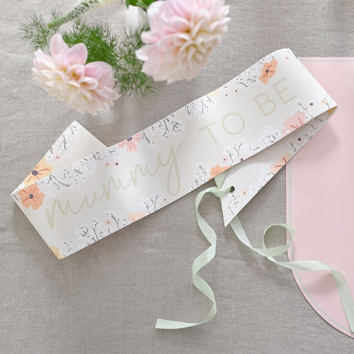 Ginger Ray - Mummy to Be Floral - Baby Shower Sash