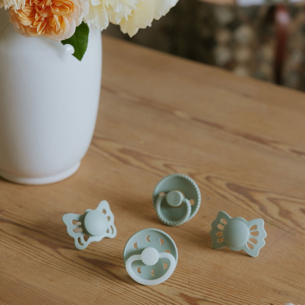 FRIGG - First Pacifier - Moonlight Sailing - Sage (4 Pack) - Mabel & Fox