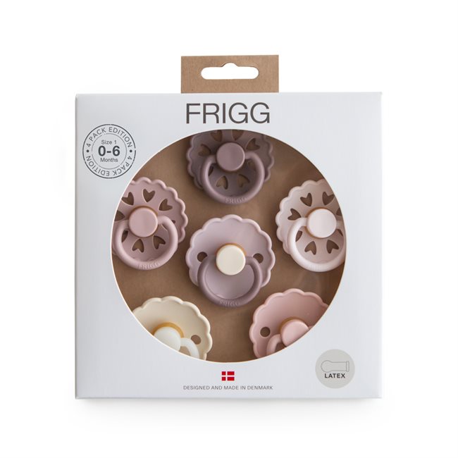 FRIGG - Pacifier -  Blooming Love - Size 1 (6 Pack) - Mabel & Fox