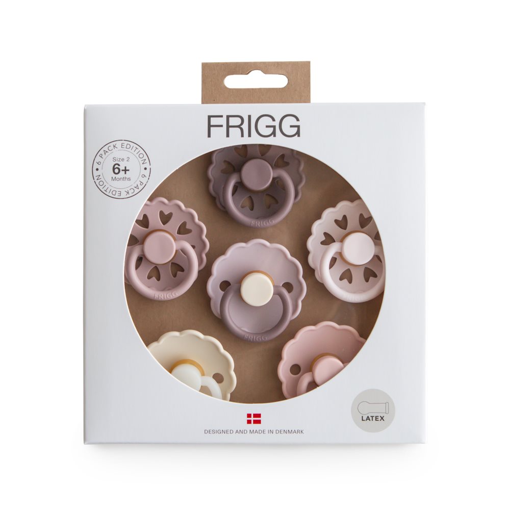FRIGG - Pacifier -  Blooming Love - Size 2 (6 Pack) - Mabel & Fox