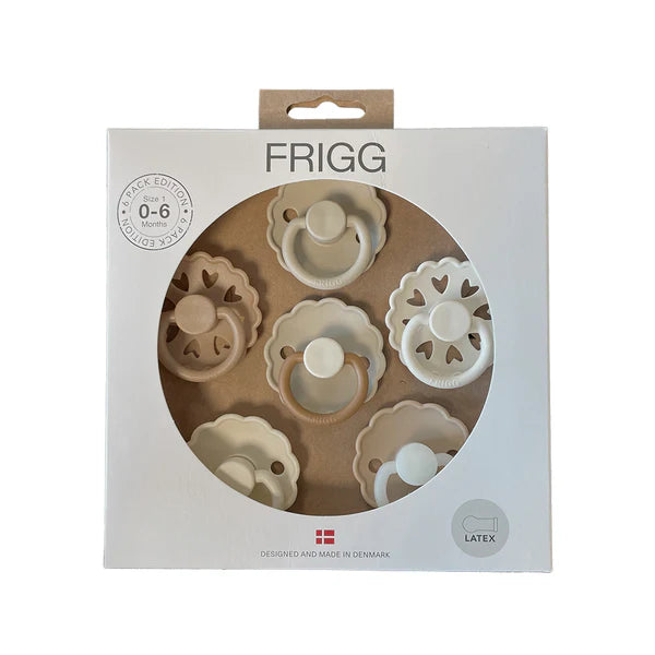 FRIGG - Pacifier - Cinnamon Charm - Size 1 (6 Pack) - Mabel & Fox