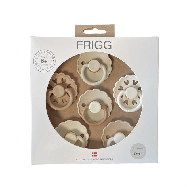 FRIGG - Pacifier -  Cinnamon Charm - Size 2 (6 Pack) - Mabel & Fox