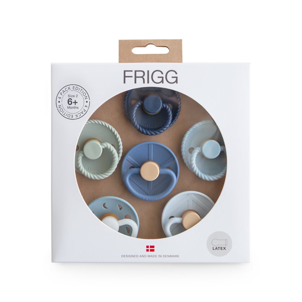 FRIGG - Pacifier -  Endless Sea - Size 2 (6 Pack) - Mabel & Fox