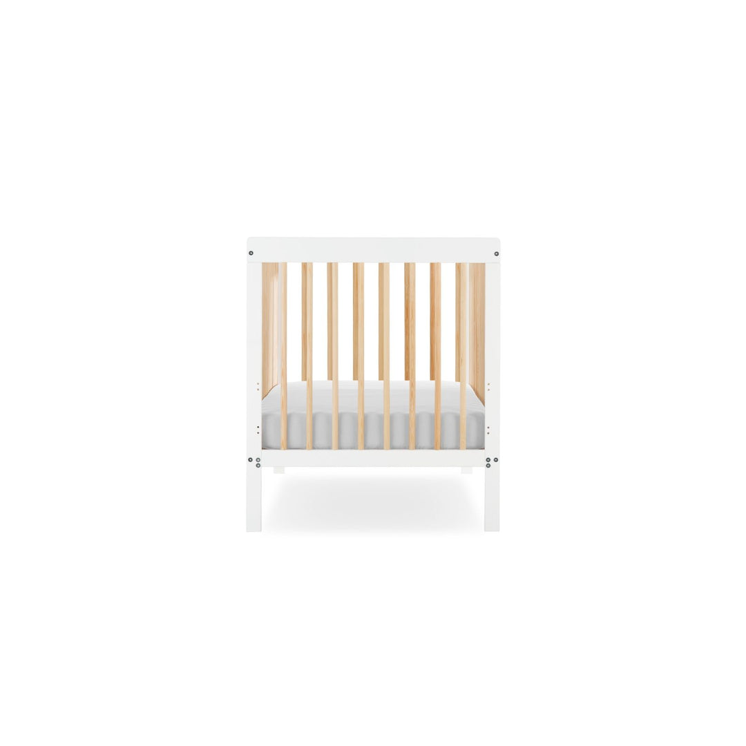 CuddleCo - Nola Cot Bed & Changing Table - 2 Piece Set - White & Natural