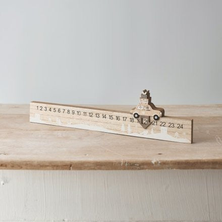 Gainsborough Giftware - Christmas Car Countdown - White - Mabel & Fox