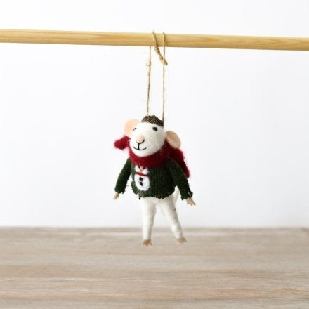 Gainsborough Giftware - Snowman Jumper Mouse - Mabel & Fox