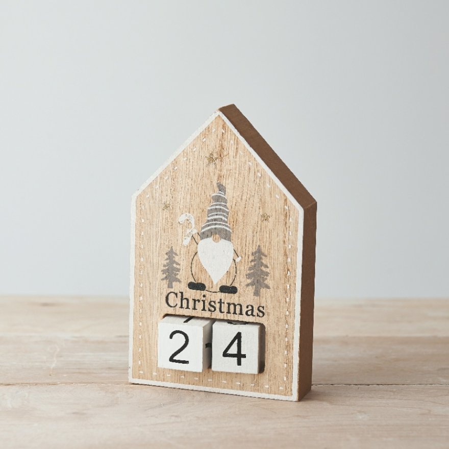 Gainsborough Giftware – Wooden Christmas Countdown Block - Mabel & Fox