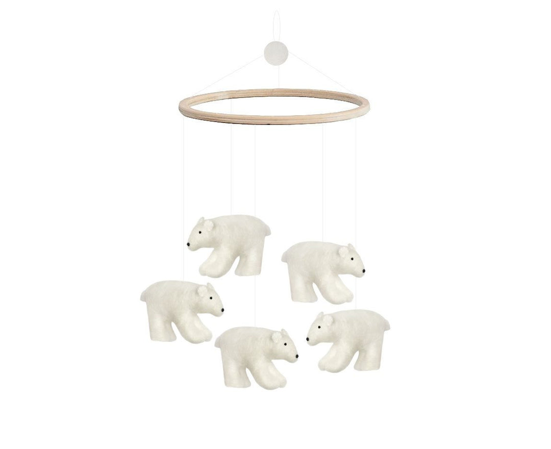 Gamcha - Baby Cot Mobile - Polar Bears - Mabel & Fox