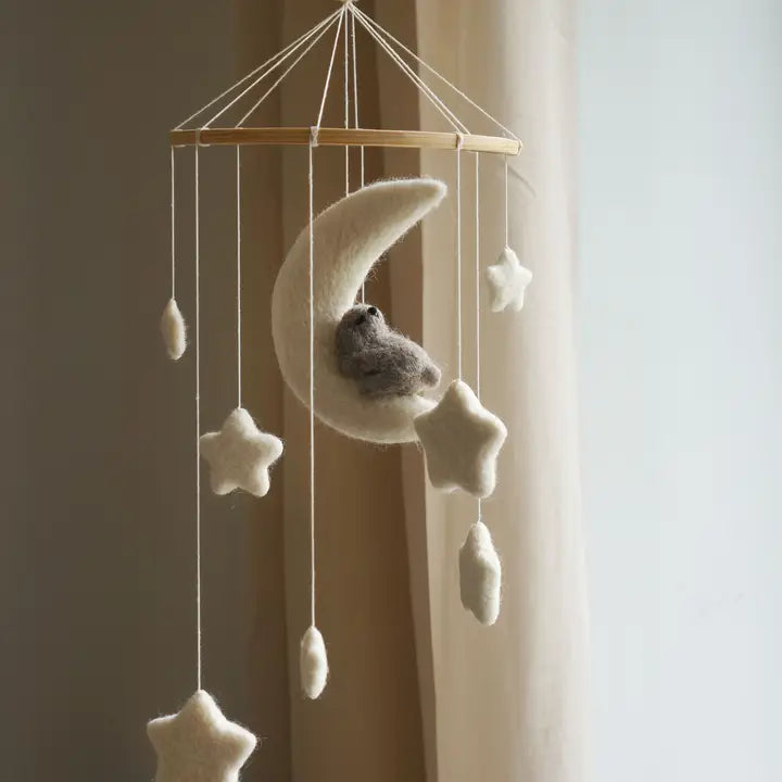 Gamcha - Baby Cot Mobile - Rabbit & Moon - Mabel & Fox