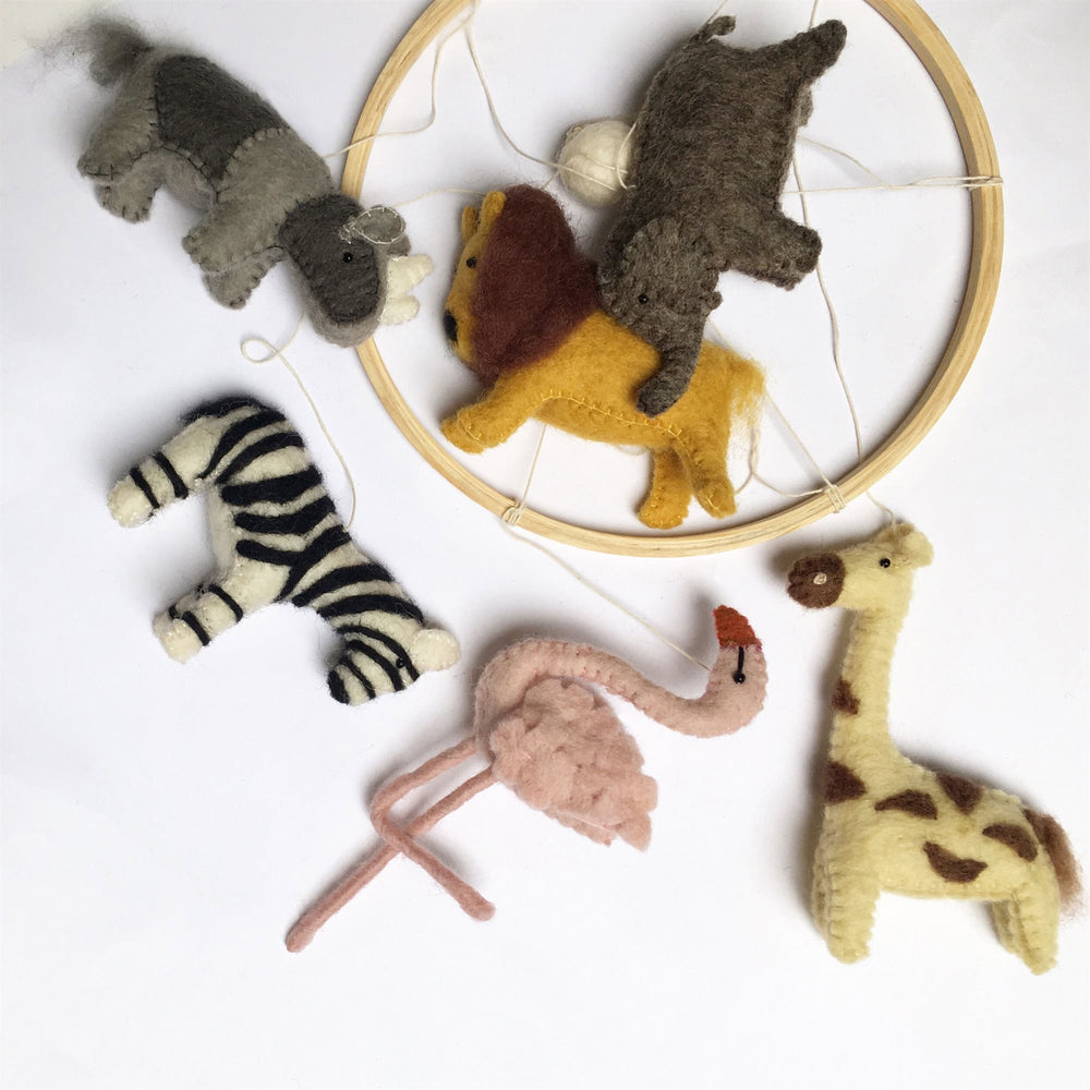 Gamcha - Baby Cot Mobile - Safari Jungle - Mabel & Fox