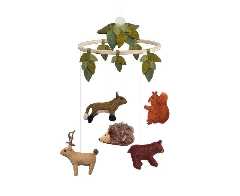 Gamcha - Baby Cot Mobile - Woodland & Leaves - Mabel & Fox