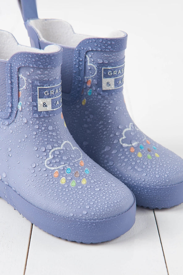 Grass & Air - Colour-Changing Cloud Short Wellies - Lavender - Mabel & Fox