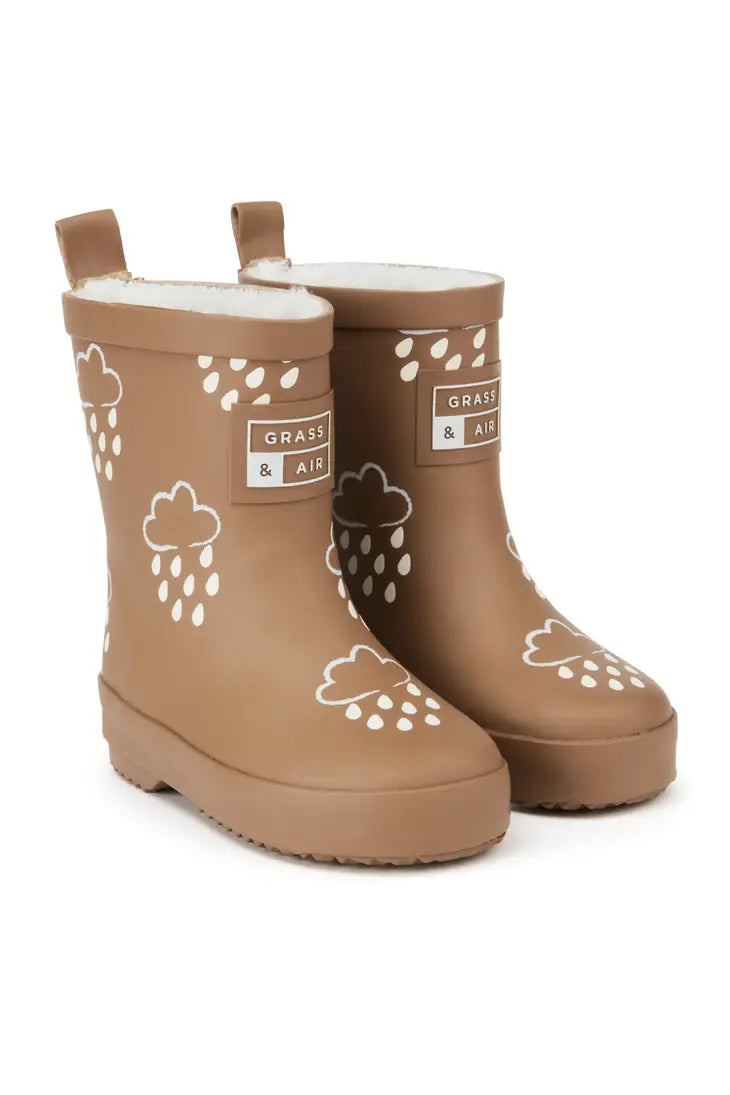 Grass & Air - Colour-Changing Cloud Wellies - Fudge - Mabel & Fox