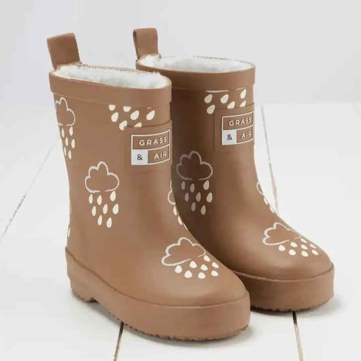 Grass & Air - Colour-Changing Cloud Wellies - Fudge - Mabel & Fox