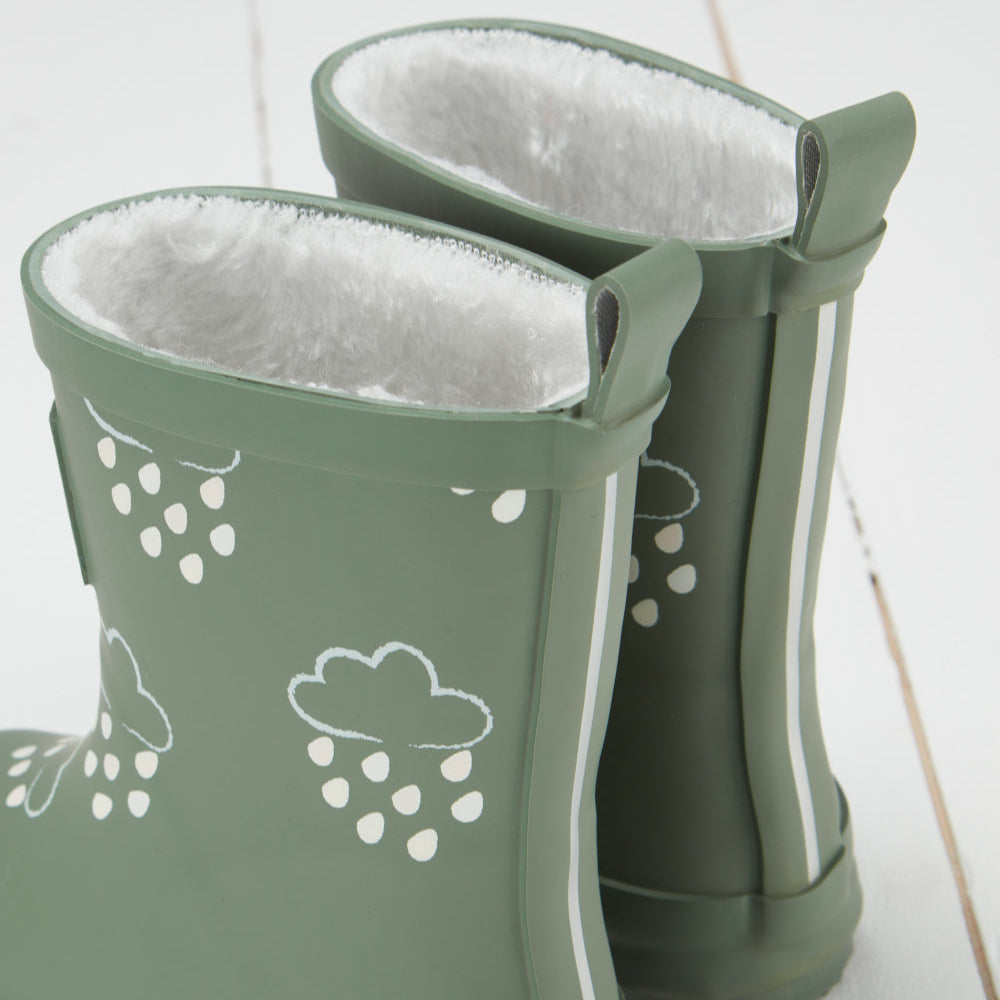 Grass & Air - Colour-Changing Cloud Wellies - Khaki - Mabel & Fox