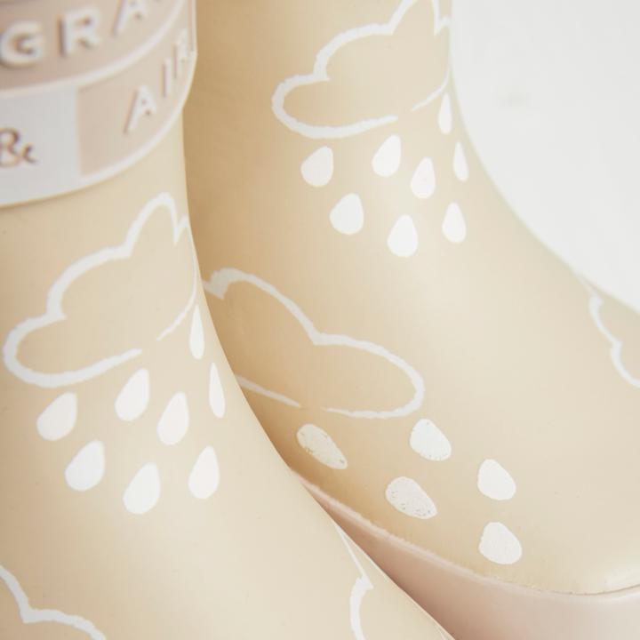 Grass & Air - Colour-Changing Cloud Wellies - Stone - Mabel & Fox