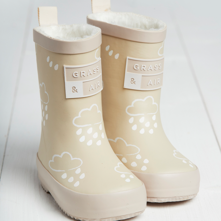 Grass & Air - Colour-Changing Cloud Wellies - Stone - Mabel & Fox