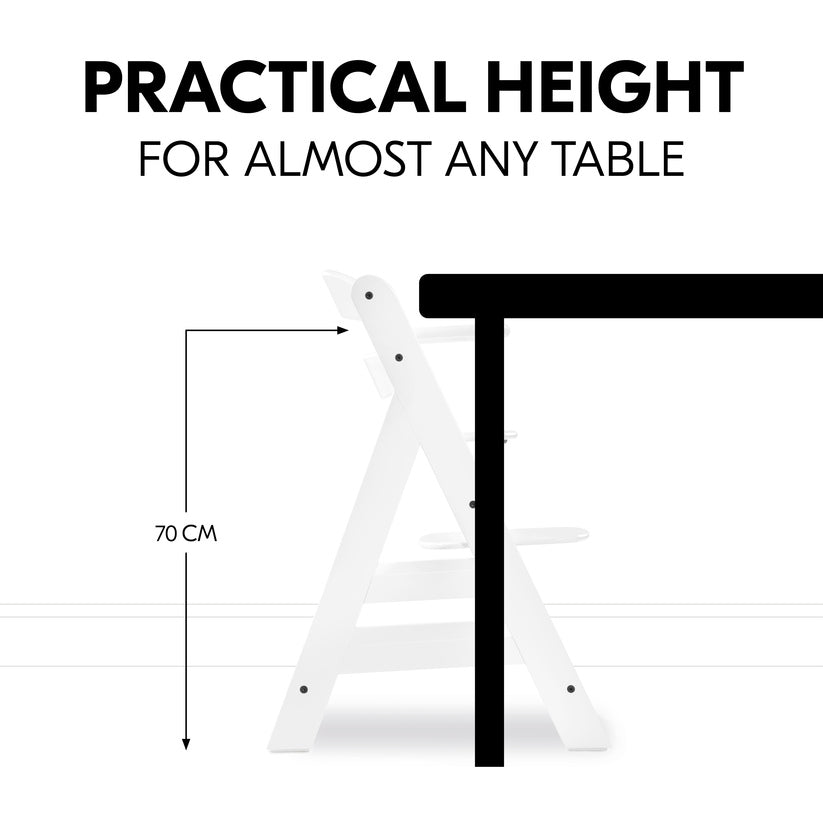 Hauck - Alpha+ Wooden Highchair - White - Mabel & Fox