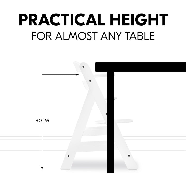 Hauck - Alpha+ Wooden Highchair - White - Mabel & Fox