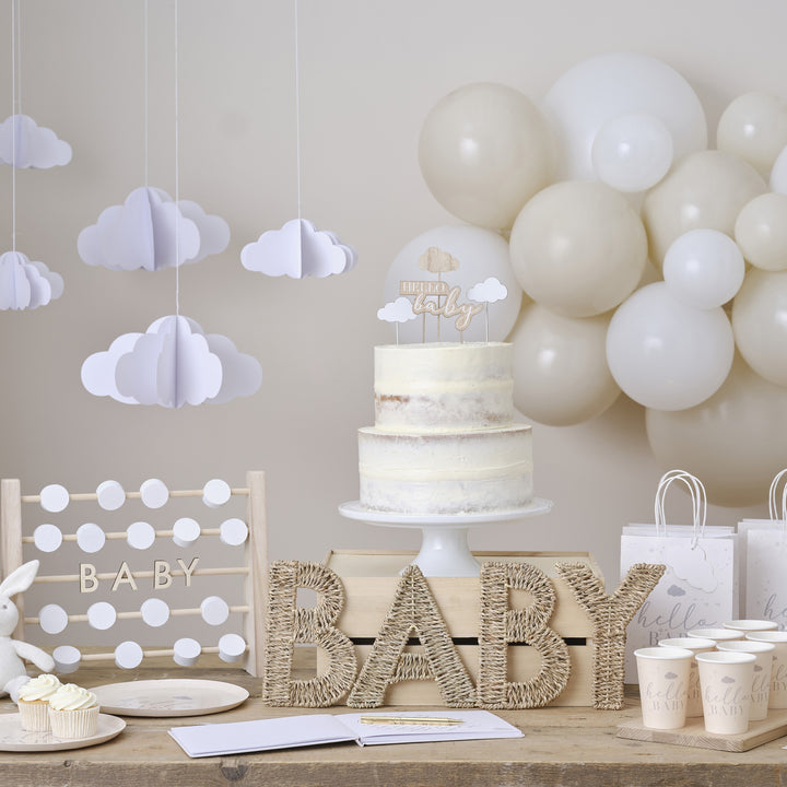 Ginger Ray - Hello Baby Clouds - Cake Topper