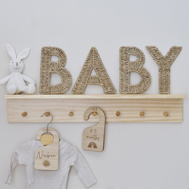 Ginger Ray - Wicker Nursery Decoration - Baby Sign