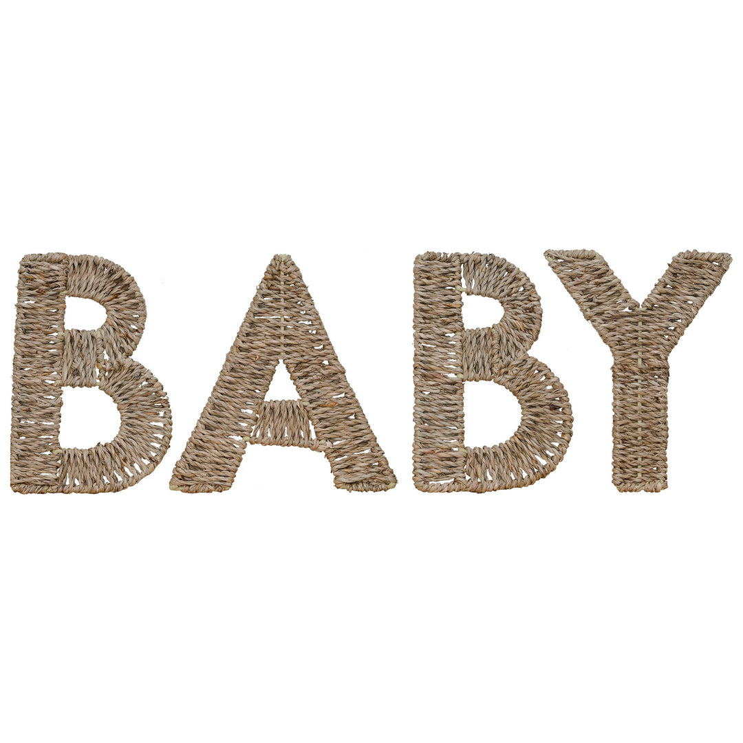 Ginger Ray - Wicker Nursery Decoration - Baby Sign