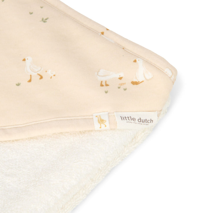 Little Dutch - Hooded Bath Towel - Little Goose / Newborn Naturals