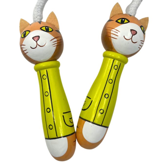 House Of Marbles - Wooden Cat Skipping Rope - Mabel & Fox