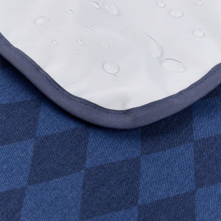 Nobodinoz – Hyde Park Waterproof Changing Pad – Denim Blue Diamonds - Mabel & Fox