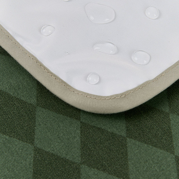 Nobodinoz – Hyde Park Waterproof Changing Pad – Forest Green Diamonds - Mabel & Fox