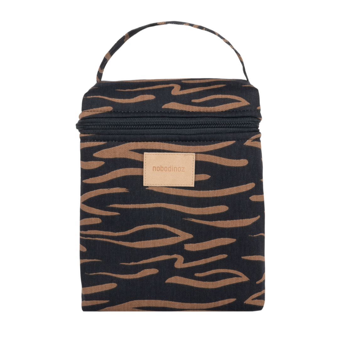 Nobodinoz-Hyde Park Insulated Baby Bottle And Lunch Bag- Blue Waves