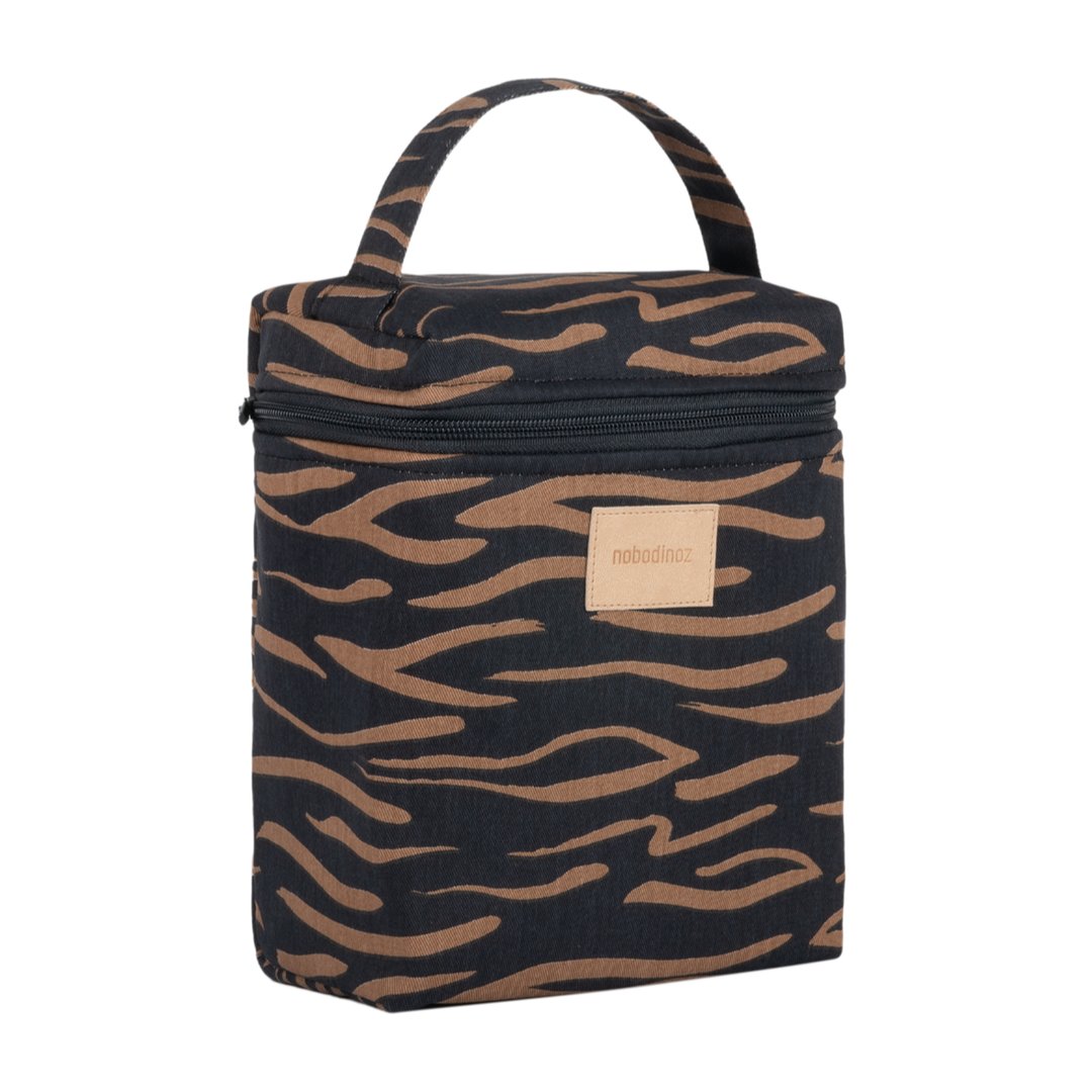 Nobodinoz-Hyde Park Insulated Baby Bottle And Lunch Bag- Blue Waves