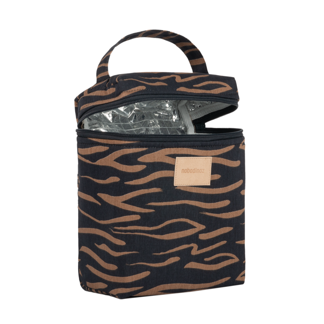 Nobodinoz-Hyde Park Insulated Baby Bottle And Lunch Bag- Blue Waves