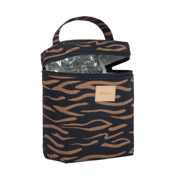 Nobodinoz-Hyde Park Insulated Baby Bottle And Lunch Bag- Blue Waves