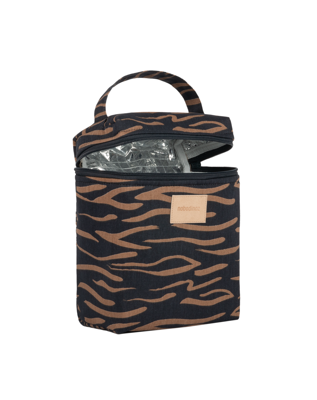 Nobodinoz-Hyde Park Insulated Baby Bottle And Lunch Bag- Blue Waves