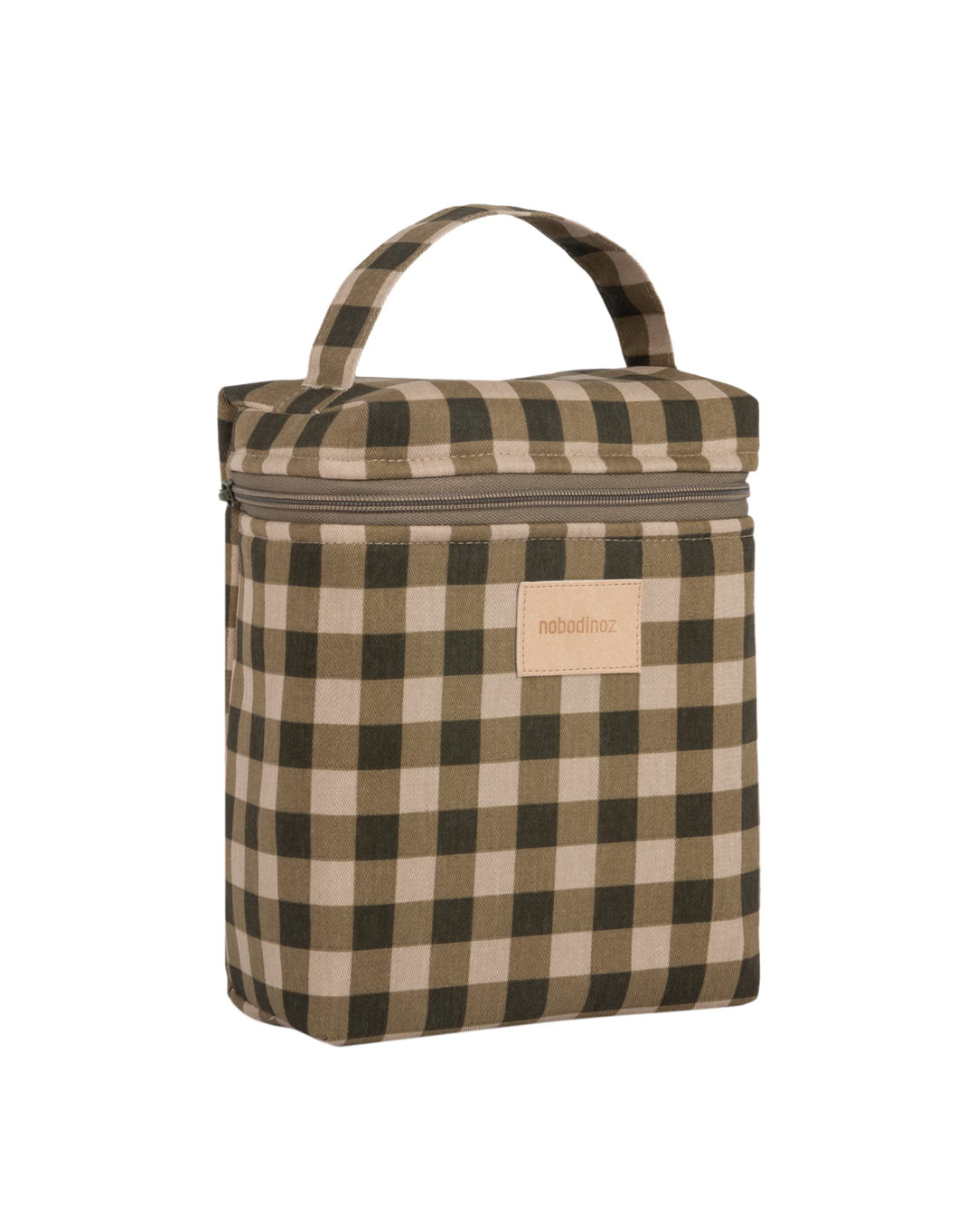 Nobodinoz-Hyde Park Insulated Baby Bottle And Lunch Bag- Green Checks