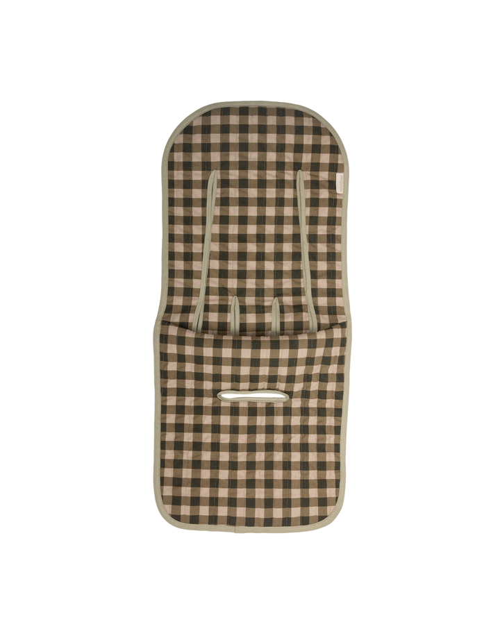 Nobodinoz- Hyde Park - Universal Stroller Pad- Green Checks