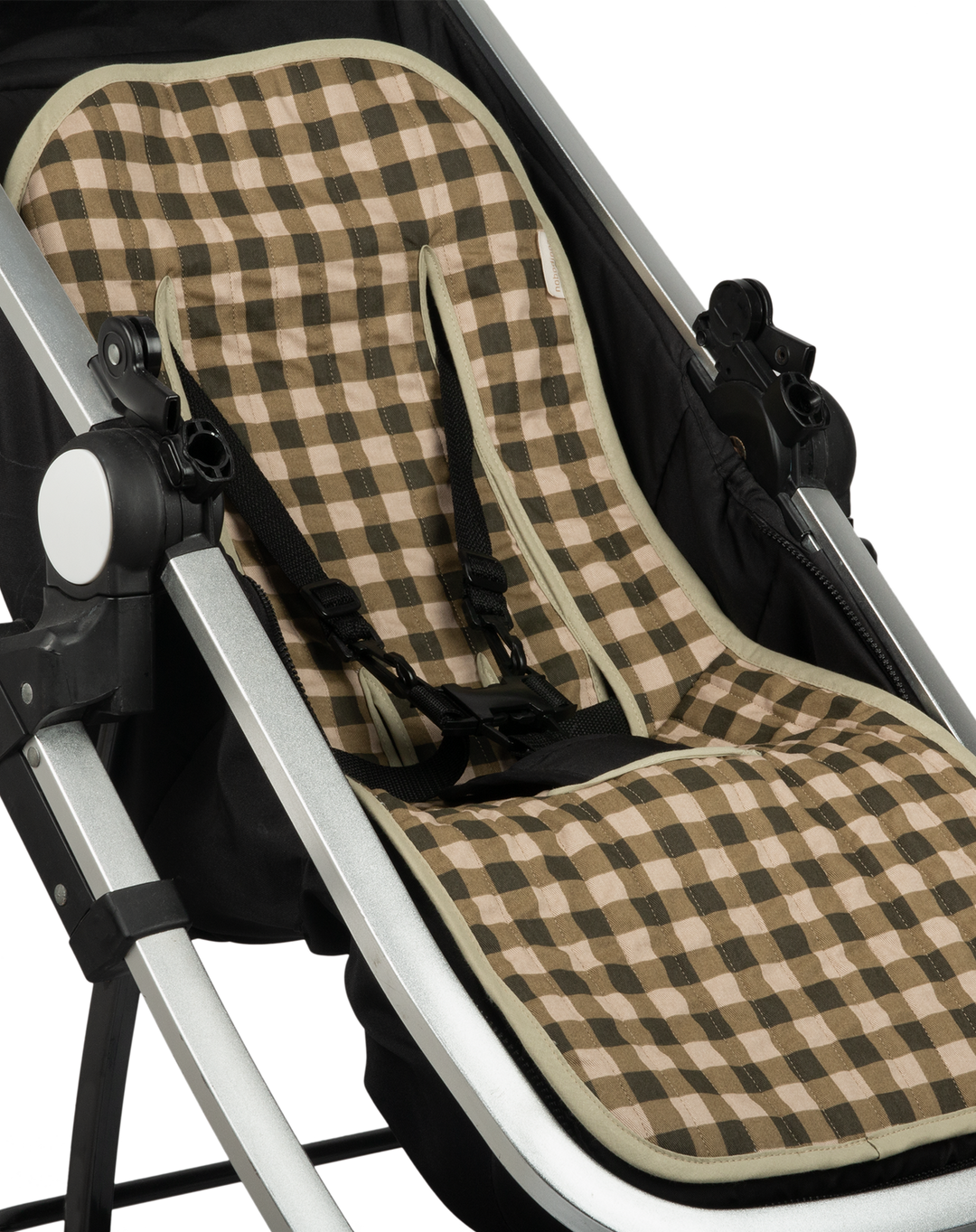 Nobodinoz- Hyde Park - Universal Stroller Pad- Green Checks