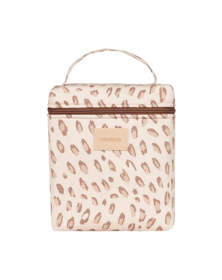 Nobodinoz-Hyde Park Insulated Baby Bottle And Lunch Bag- Leonie Latte