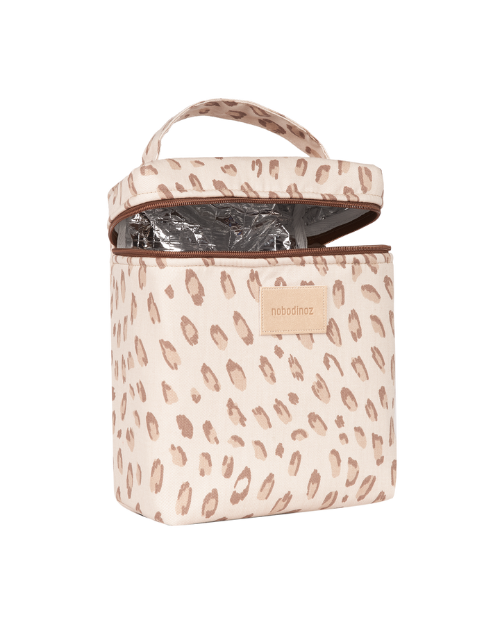 Nobodinoz-Hyde Park Insulated Baby Bottle And Lunch Bag- Leonie Latte