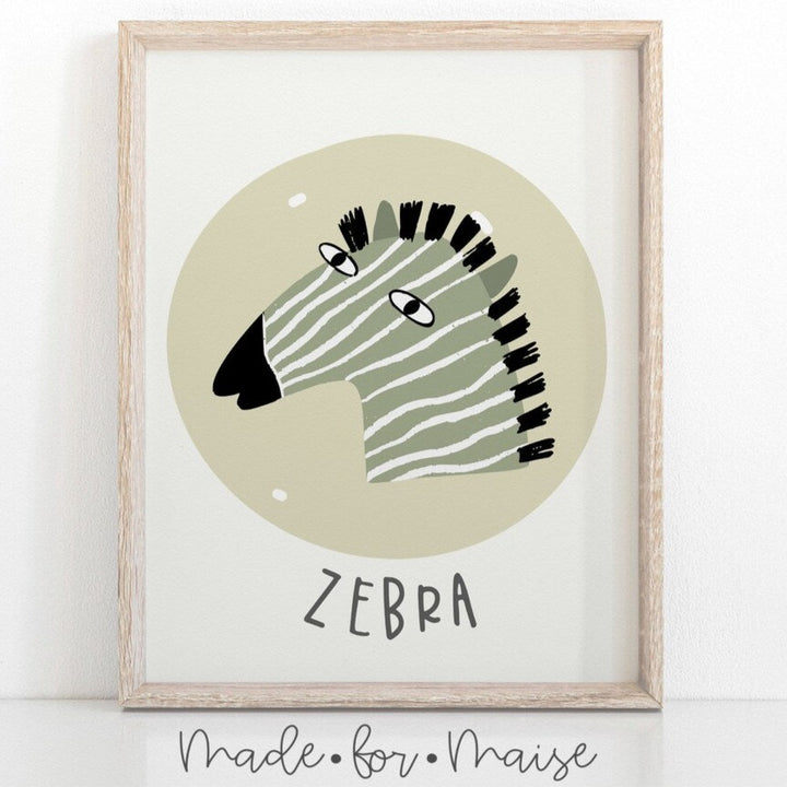 Made for Maise - Art Print - Zebra - Mabel & Fox