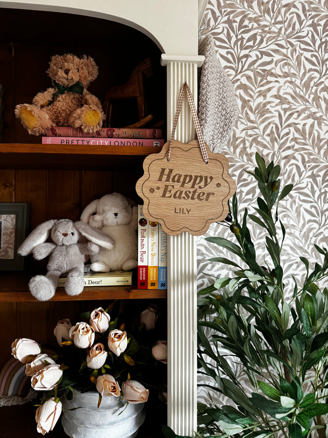 Mabel & Fox - Personalised Wooden Sign - Happy Easter - Mabel & Fox