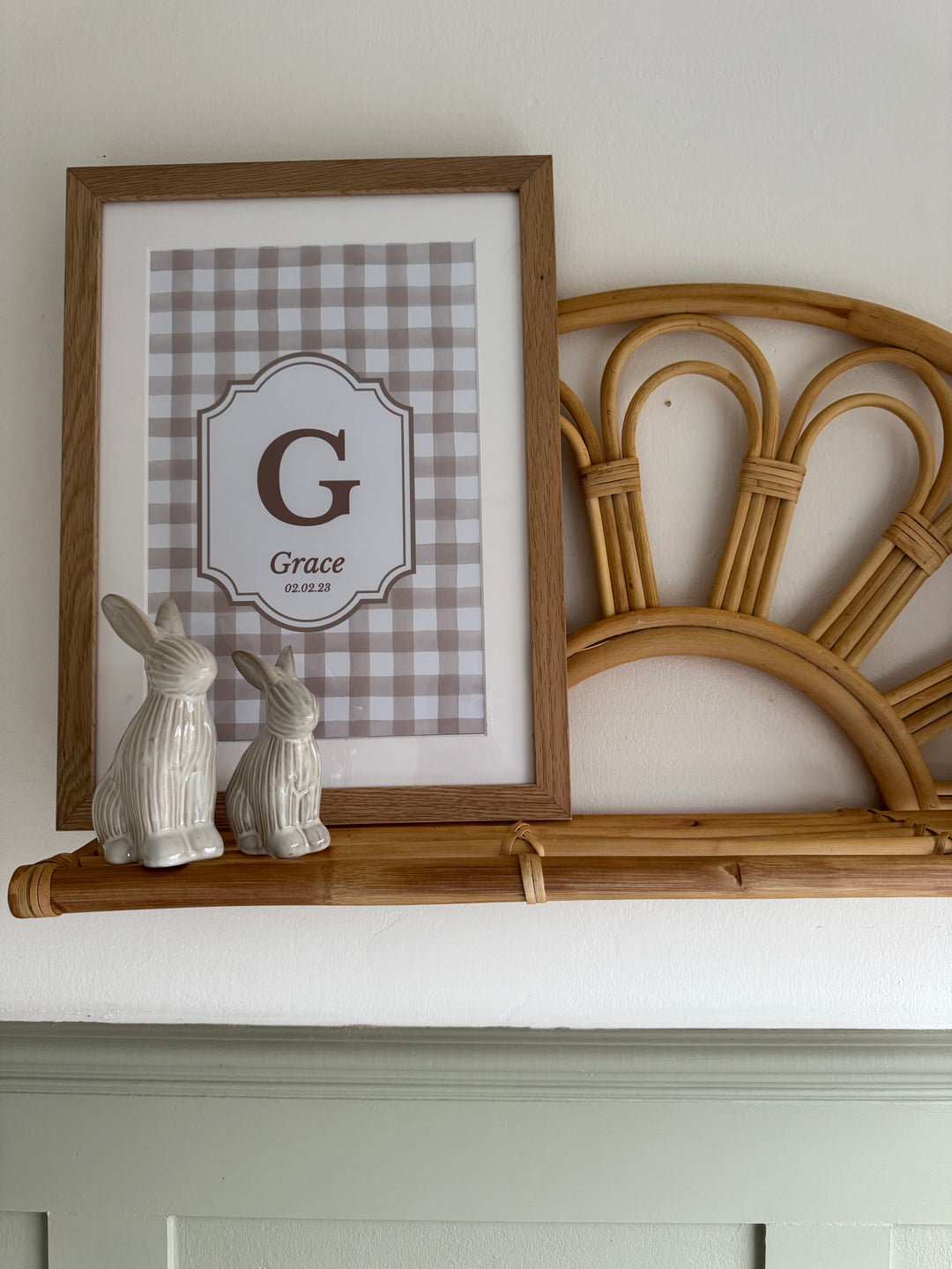 Mabel & Fox - Rattan Wall Shelf - Mabel & Fox