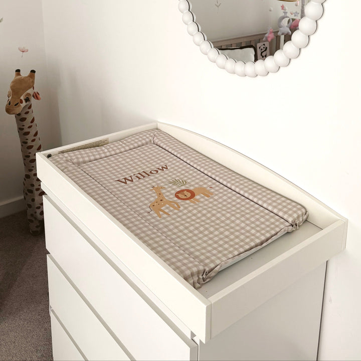 Mabel & Fox - Personalised Baby Changing Mat - Boho Safari