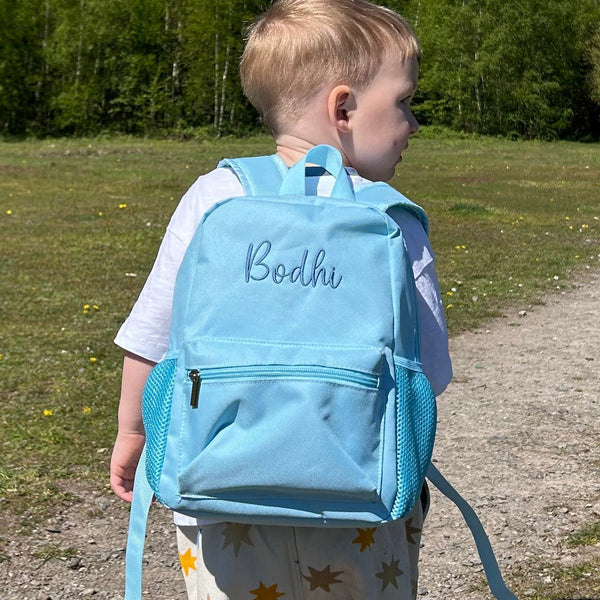 Mabel & Fox - Personalised Kids Mini Backpack - Blue - Mabel & Fox