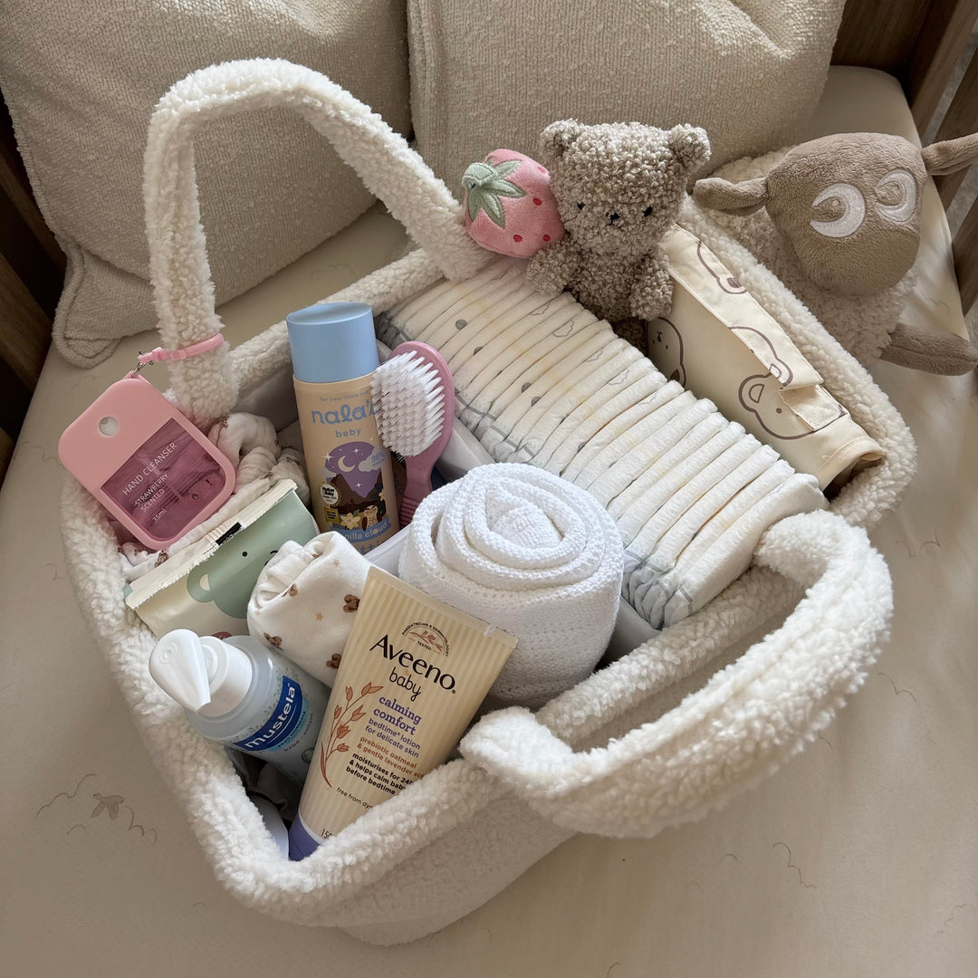 Mabel & Fox - Teddy Nappy Caddy - Milk