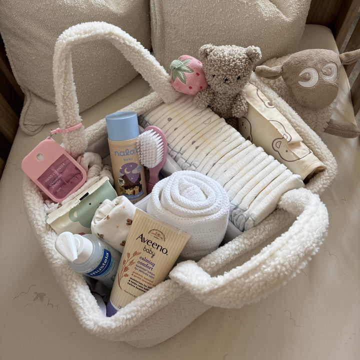 Mabel & Fox - Teddy Nappy Caddy - Milk