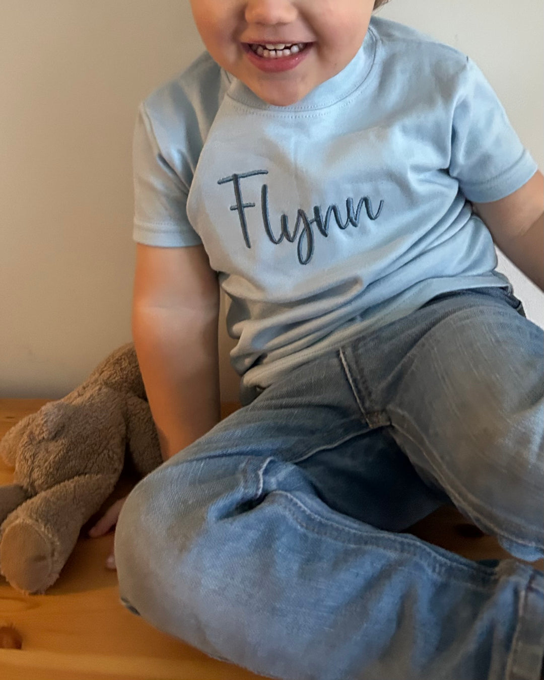 Mabel & Fox - Personalised Name T-Shirt - Blue - Mabel & Fox